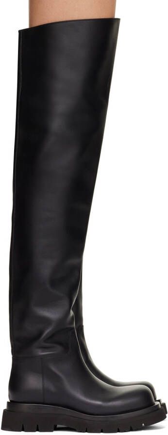 Bottega Veneta Black Lug Boots - Picture 3