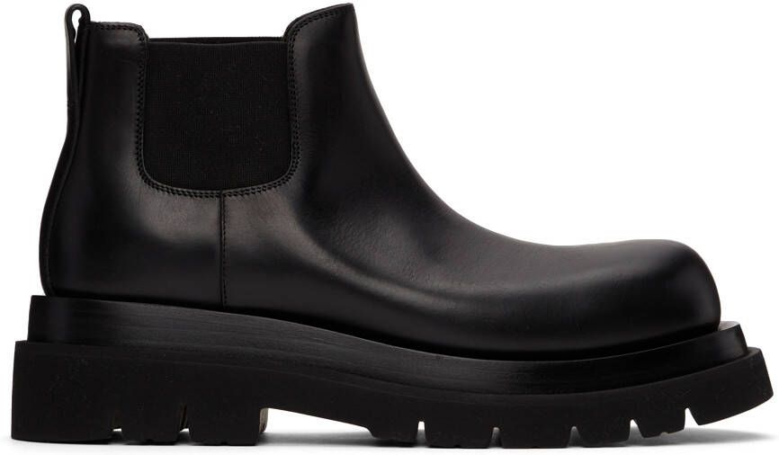 Bottega Veneta Black Lug Chelsea Boots - Picture 5