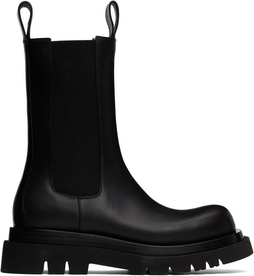 Bottega Veneta Black Lug Chelsea Boots