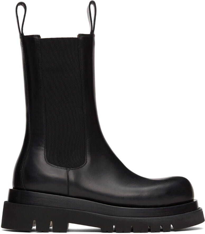 Bottega Veneta Black Lug Chelsea Boots - Picture 2