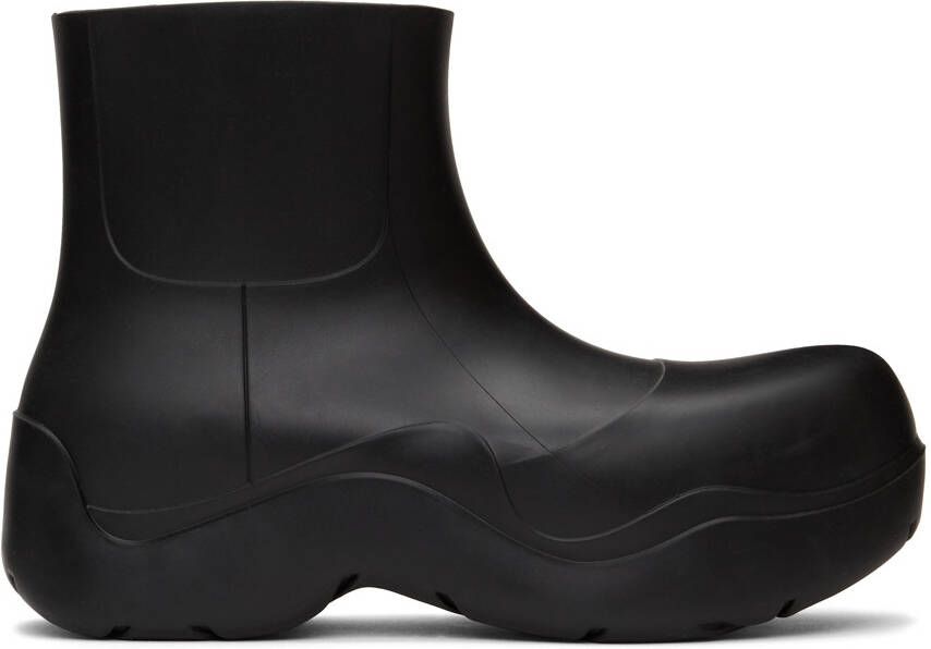 Bottega Veneta Black Matte Puddle Boots - Picture 4