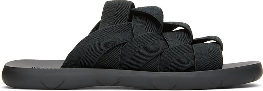 Bottega Veneta Black Plat Sandals