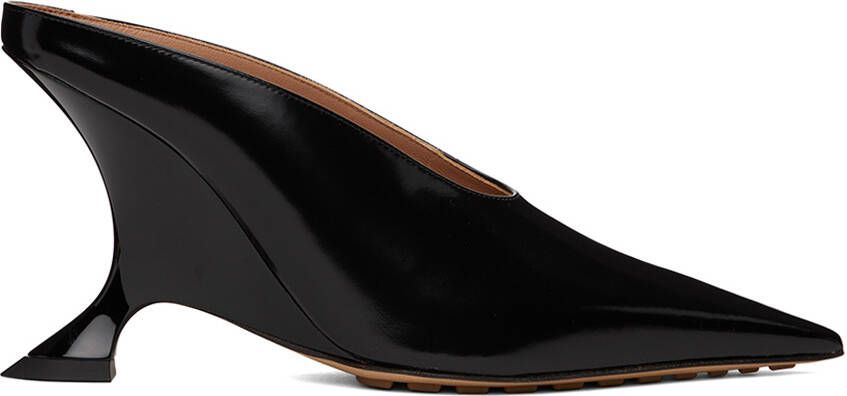 Bottega Veneta Black Rocket Mule Heels