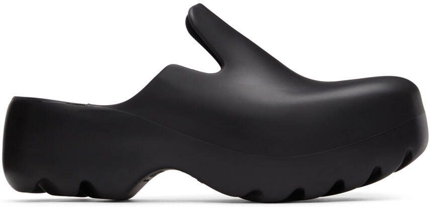 Bottega Veneta Black Rubber Flash Clogs
