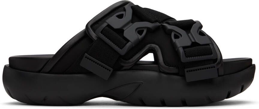 Bottega Veneta Black Snap Slide Sandals - Picture 5