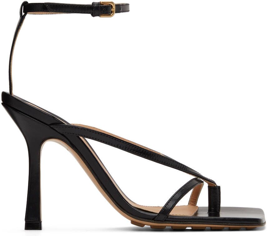 Bottega Veneta Black Stretch Heeled Sandals - Picture 5