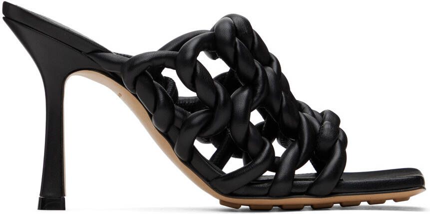 Bottega Veneta Black Stretch Mules - Picture 5