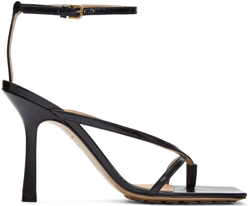 Bottega Veneta Black Stretch Sandals - Picture 5