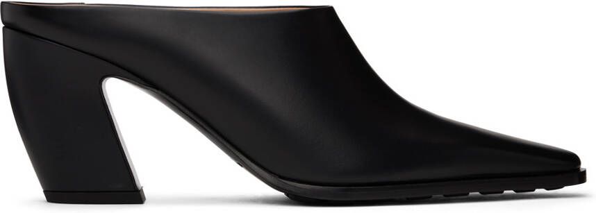Bottega Veneta Black Tex Mule Heels - Picture 5