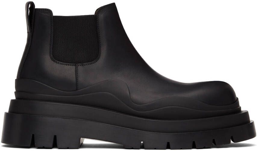 Bottega Veneta Black Tire Chelsea Boots - Picture 2