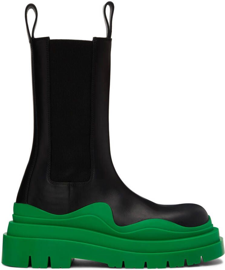Bottega Veneta Black Tire Chelsea Boots - Picture 4