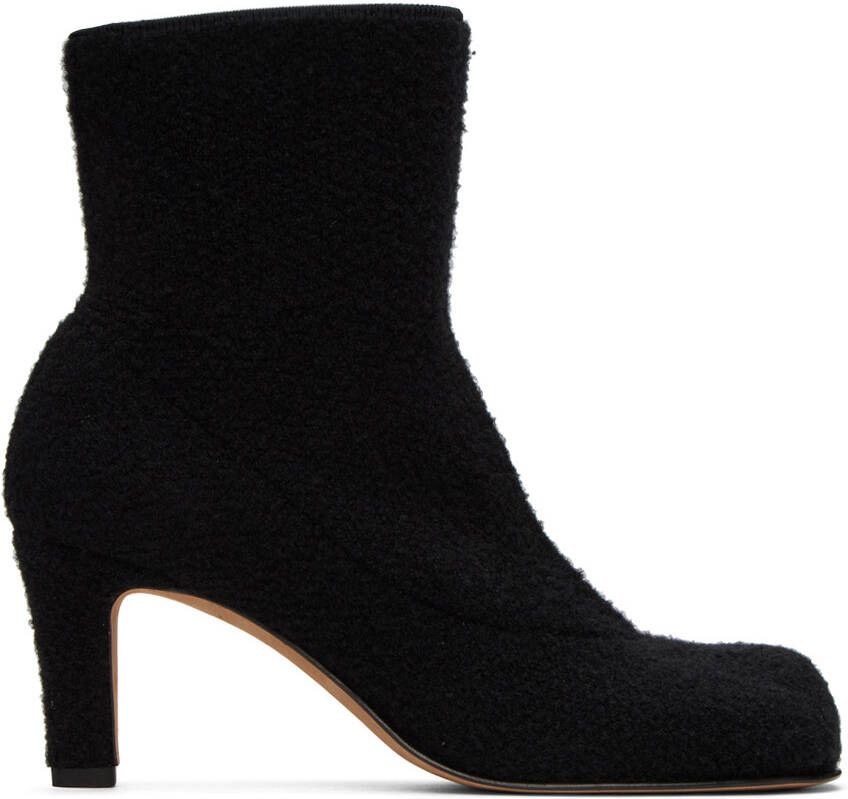 Bottega Veneta Black Wool Bouclé Boots