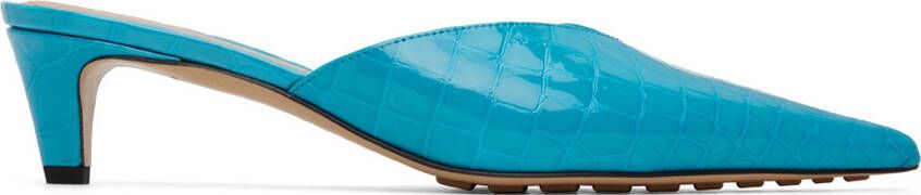 Bottega Veneta Blue Punta Heels