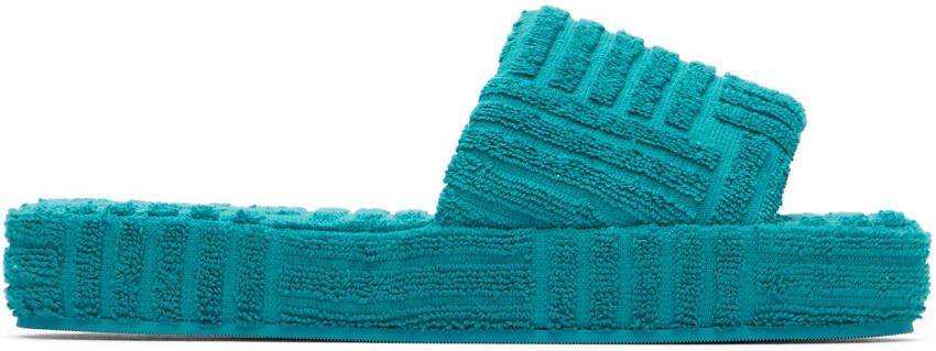 Bottega Veneta Blue Resort Slides - Picture 4