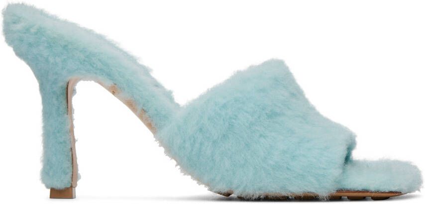 Bottega Veneta Blue Stretch Heeled Sandals - Picture 5