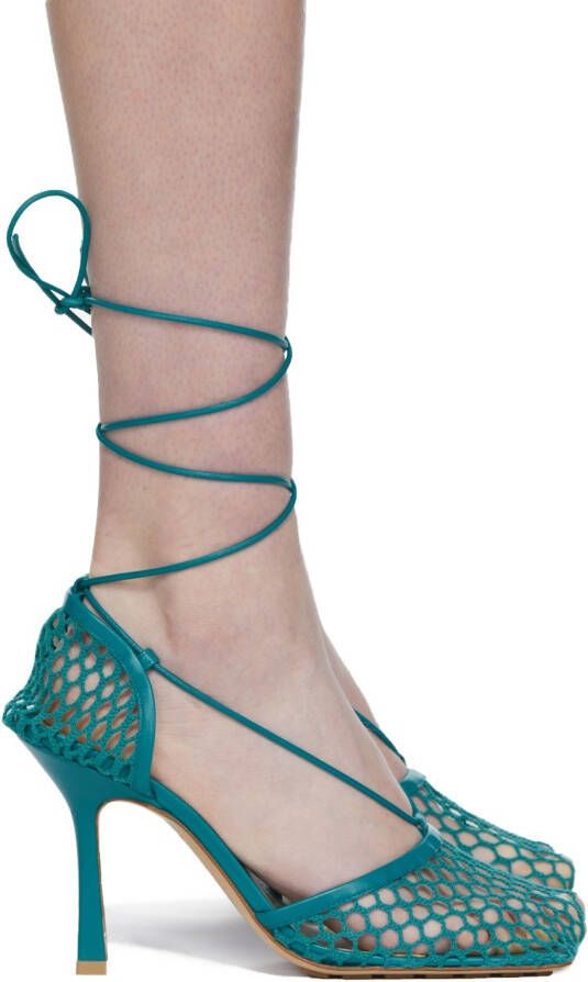 Bottega Veneta Blue Stretch Heels - Picture 5