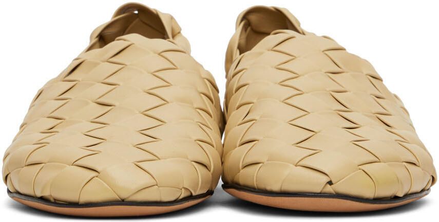 Bottega Veneta Beige Intrecaccio Lagoon Slippers - Picture 3