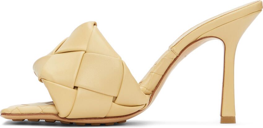 Bottega Veneta Beige Intrecciato The Lido Heeled Sandals - Picture 3