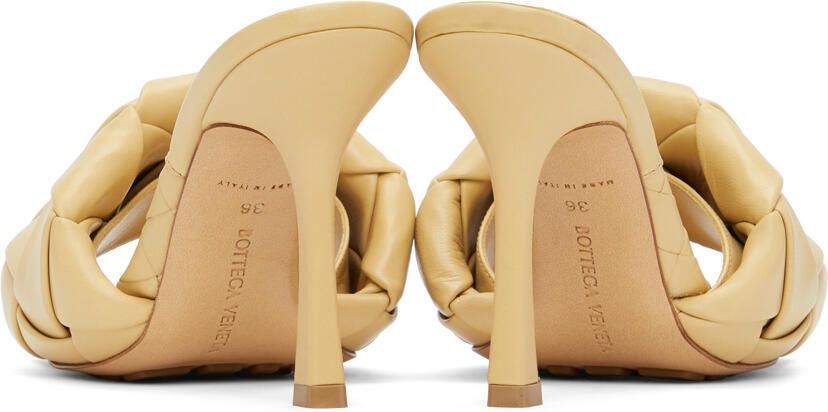 Bottega Veneta Beige Intrecciato The Lido Heeled Sandals - Picture 4