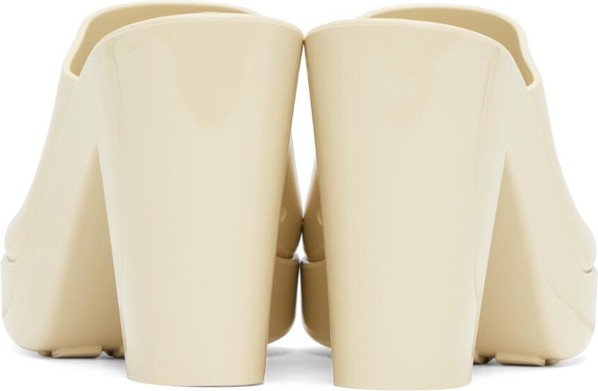 Bottega Veneta Beige Rubber Heeled Sandals - Picture 5