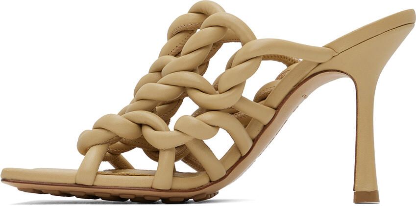 Bottega Veneta Beige Stretch Mules - Picture 3