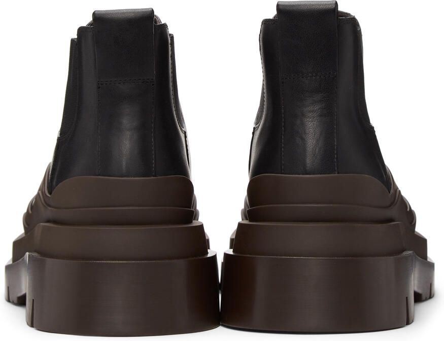Bottega Veneta Black & Brown Low 'The Tire' Chelsea Boots