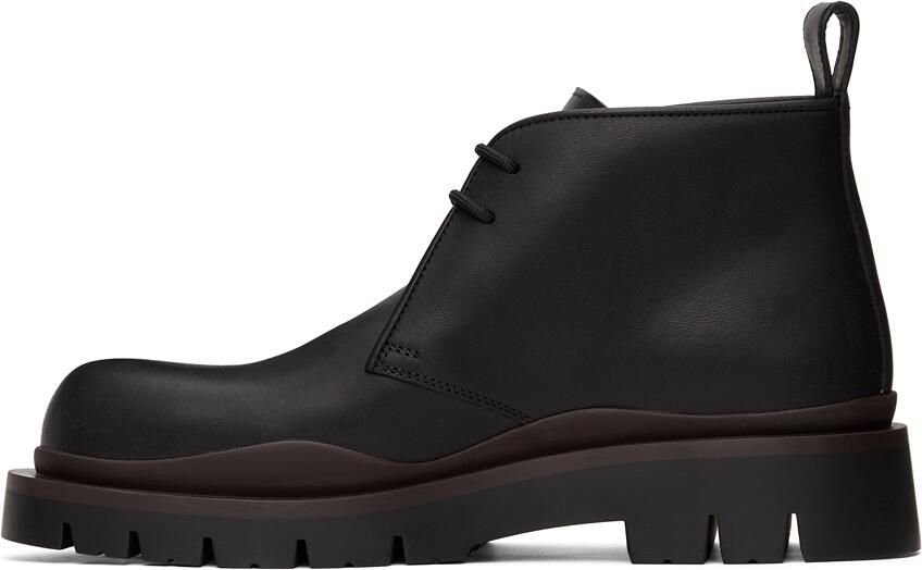 Bottega Veneta Black & Brown Tire Desert Boots - Picture 3