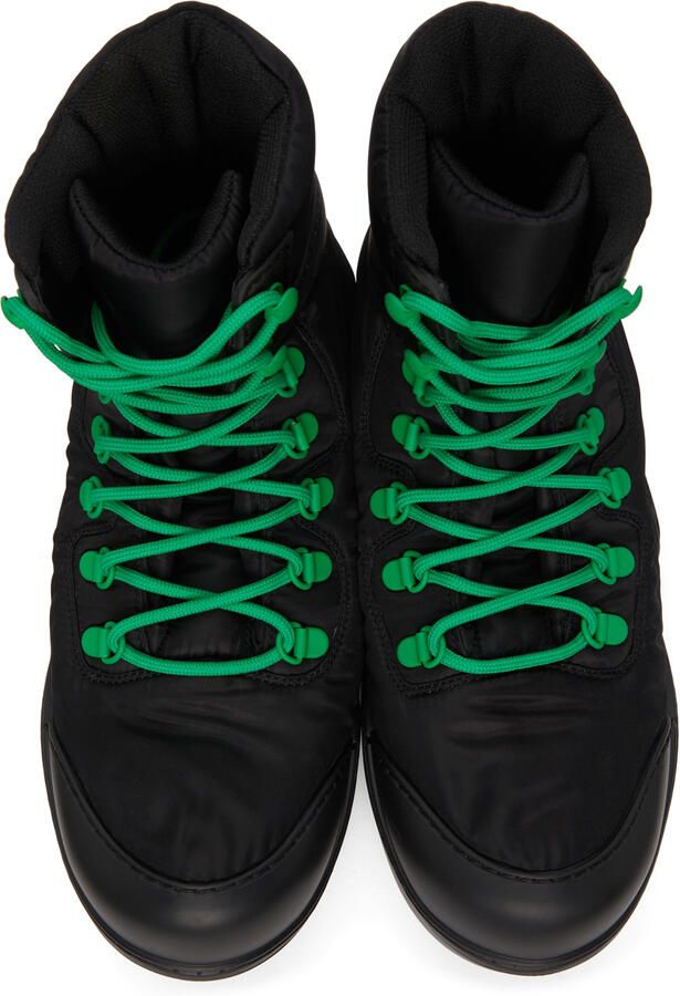 Bottega Veneta Black & Green Puddle Bomber Boots - Picture 3