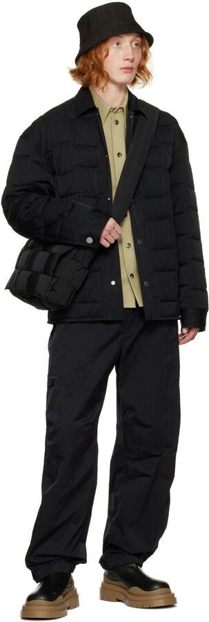 Bottega Veneta Black & Taupe Tire Chelsea Boots - Picture 4