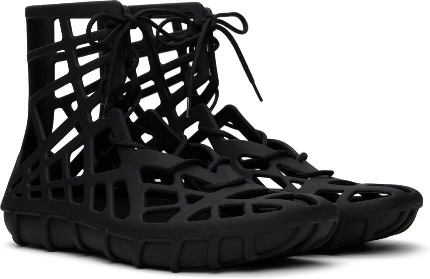 Bottega Veneta Black Atlas Sandals - Picture 3