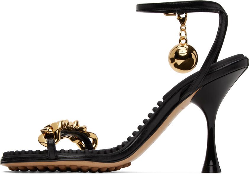 Bottega Veneta Black Dot Heeled Sandals - Picture 3