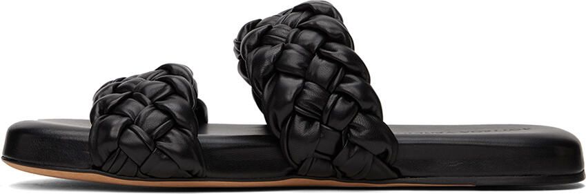 Bottega Veneta Black Foulard Mules - Picture 3