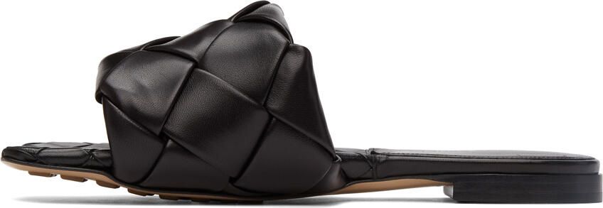Bottega Veneta Black Intrecciato Lido Sandals - Picture 3