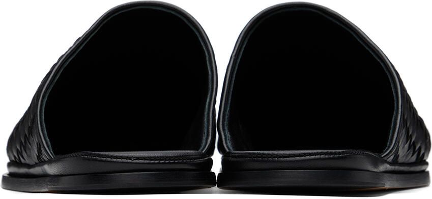 Bottega Veneta Black Intrecciato Slippers