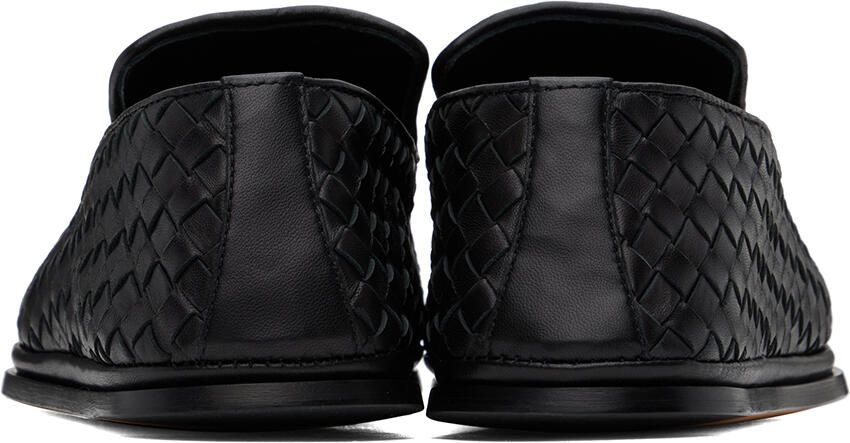 Bottega Veneta Black Intrecciato Slippers
