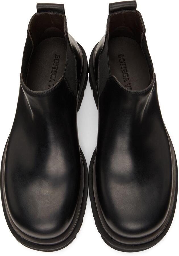 Bottega Veneta Black Low Lug Chelsea Boots - Picture 2