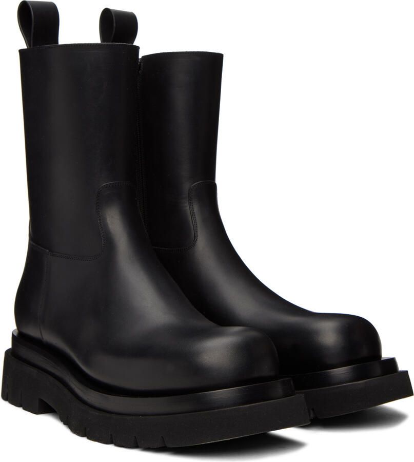 Bottega Veneta Black Lug Boots - Picture 3