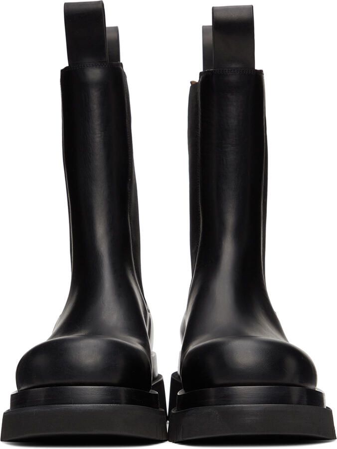 Bottega Veneta Black Lug Chelsea Boots - Picture 5
