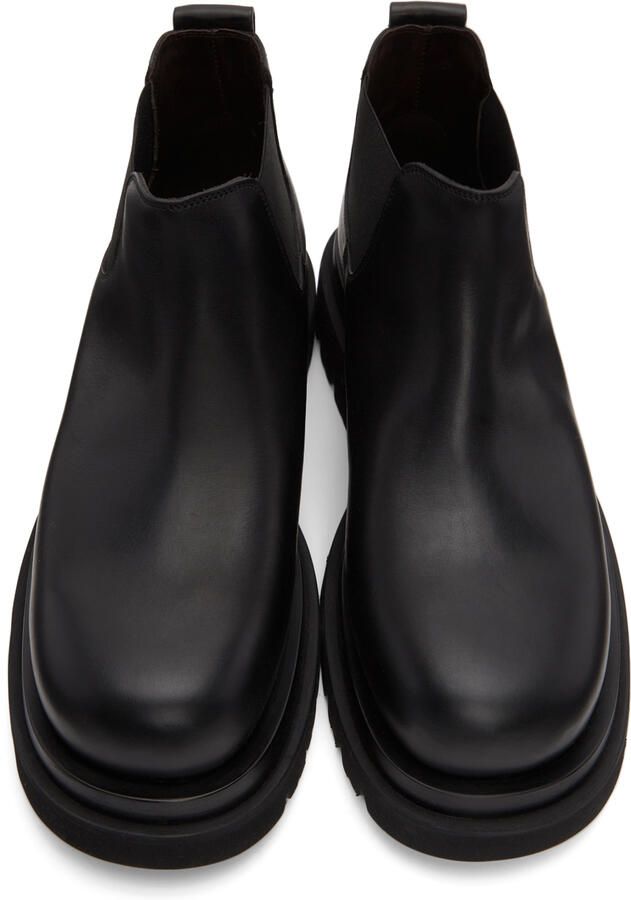 Bottega Veneta Black Lug Chelsea Boots - Picture 2