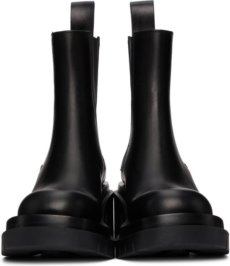 Bottega Veneta Black Lug Heeled Boots - Picture 5