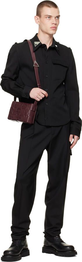 Bottega Veneta Black Lug Lace-Up Boots - Picture 4