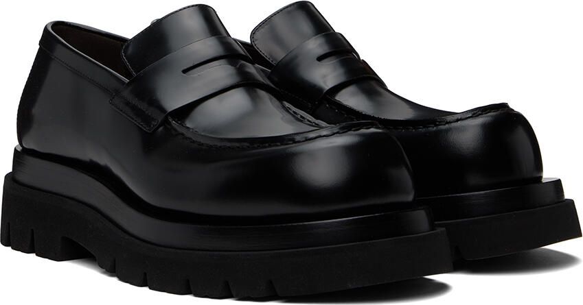 Bottega Veneta Black Lug Loafers - Picture 2