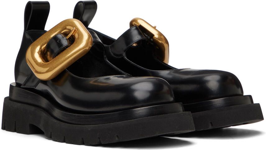 Bottega Veneta Black Lug Mary-Jane Loafers - Picture 2