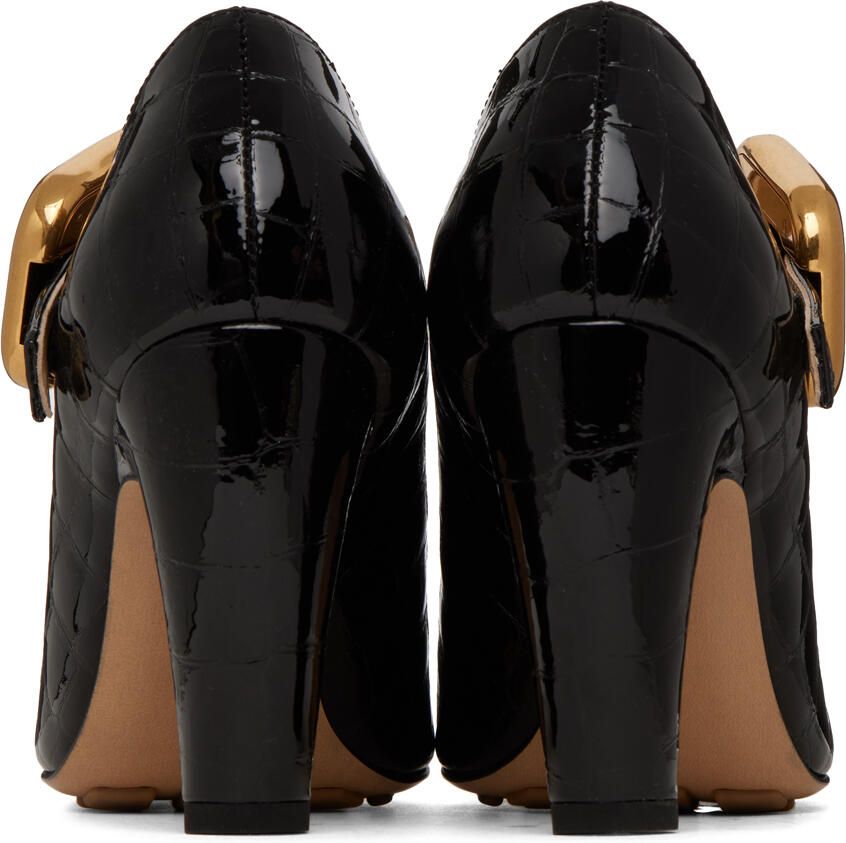 Bottega Veneta Black Mostra Mary-Jane Heels