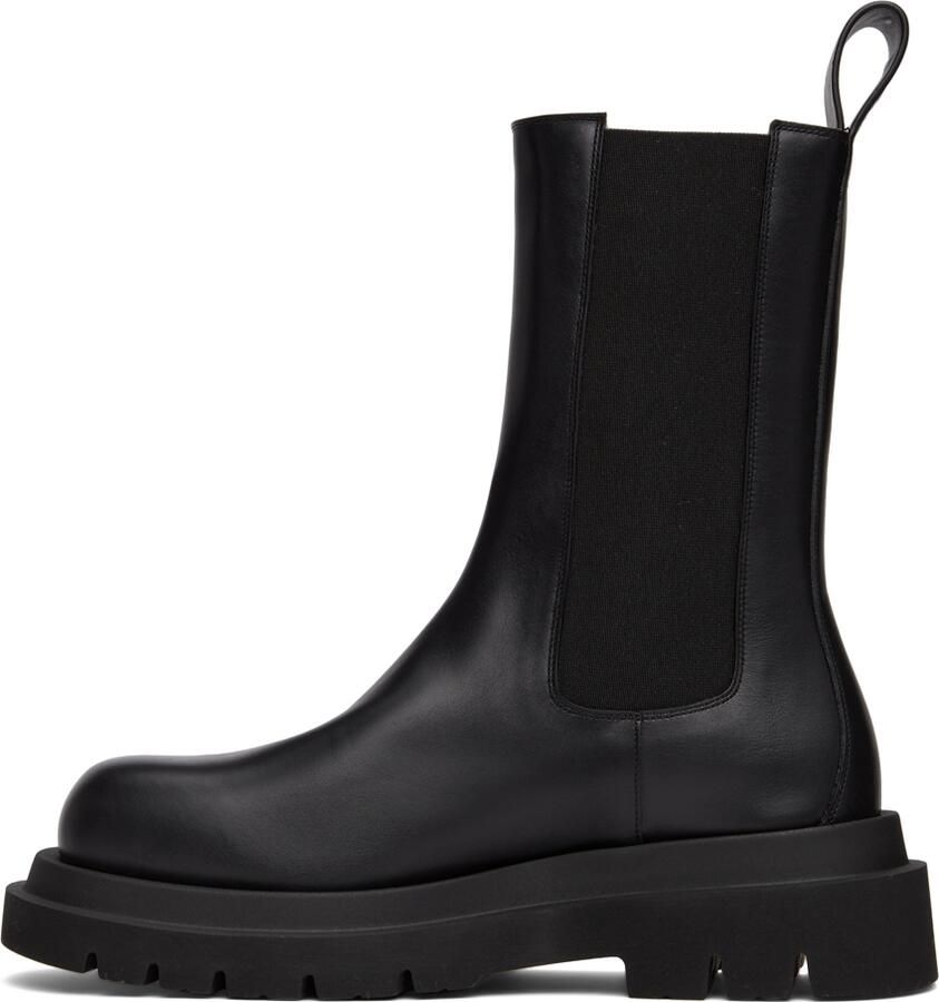Bottega Veneta Black Shearling Lug Chelsea Boots