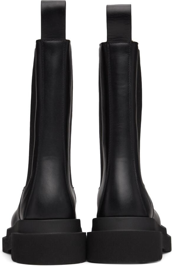 Bottega Veneta Black Shearling Lug Chelsea Boots - Picture 3