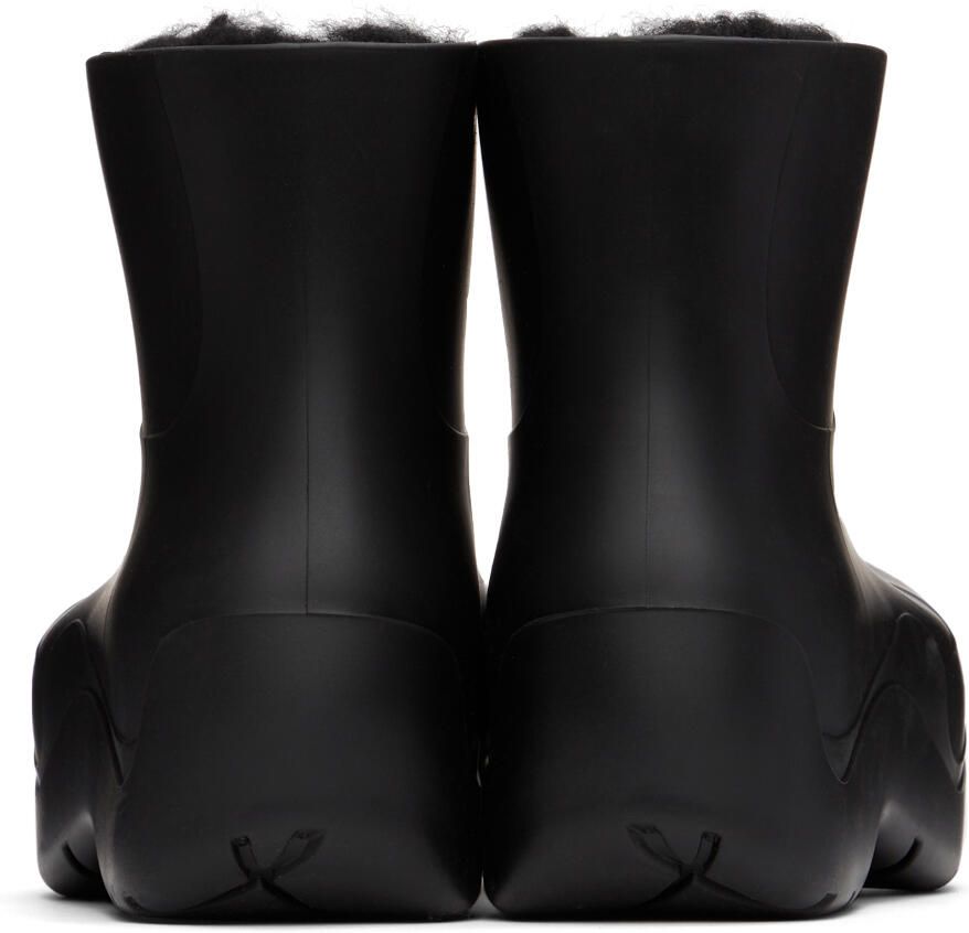 Bottega Veneta Black Shearling Puddle Boots