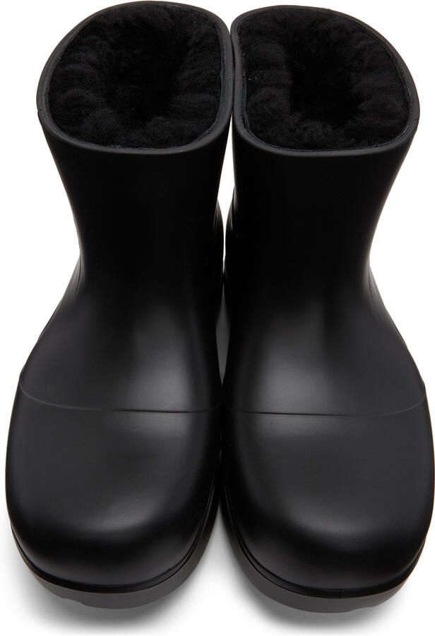 Bottega Veneta Black Shearling Puddle Boots - Picture 2