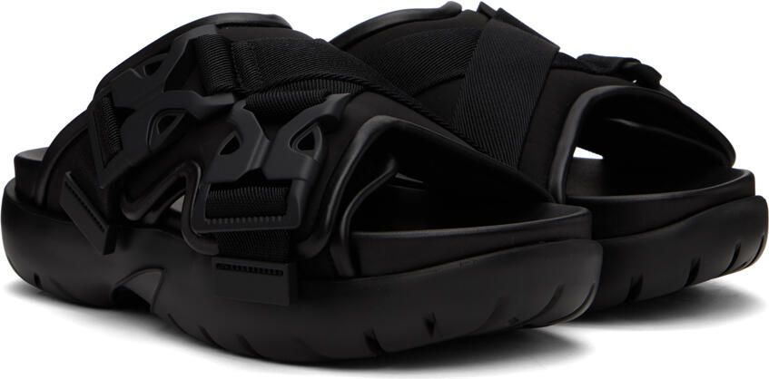 Bottega Veneta Black Snap Slide Sandals - Picture 2