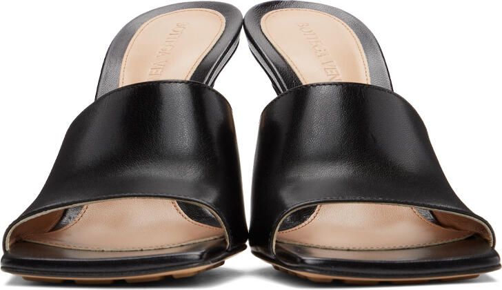 Bottega Veneta Black Stretch Heeled Mules - Picture 3